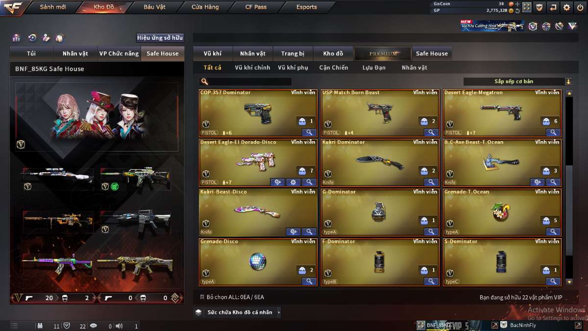 shop acc cf uy tin gia re